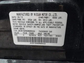 2014 Infiniti Q50 Premium with VIN JN1BV7AR9EM685022, listed as a IAAI auction lot 39874056 with 95,980 mi miles and . Bid and sale history available at DreamBid. Image 9.