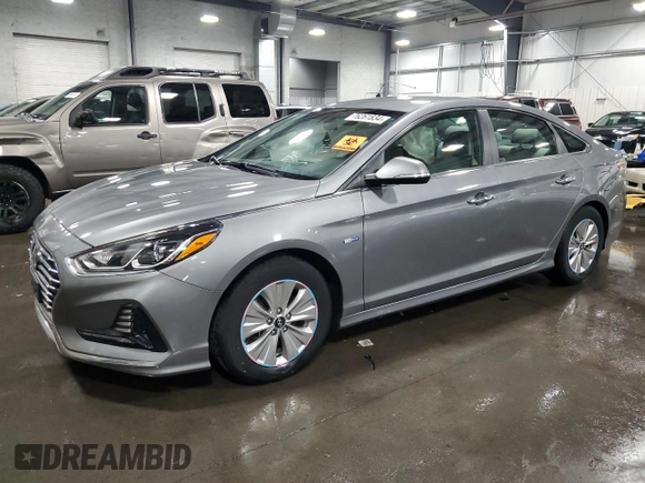 2018 Hyundai Sonata Hybrid SE with VIN KMHE24L37JA082376, listed as a Copart auction lot 76261834 with 97,486 mi miles and Salvage Title. Bid and sale history available at carsss.com. Image 1.