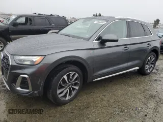 2023 Audi Q5 S line Prestige with VIN WA1FAAFY6P2191975, listed as a Copart auction lot 43663885 with 22,374 mi miles and Salvage Title. Bid and sale history available at carsss.com. Image 1.