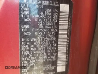 2009 Nissan Cube SL z VIN JN8AZ28R89T126499, wystawiony jako Copart lot #56249305 z przebiegiem 197 845 mil mil oraz Szkoda całkowita • Salvage title. Historia ofert i sprzedaży dostępna na DreamBid. Obrazek 13.