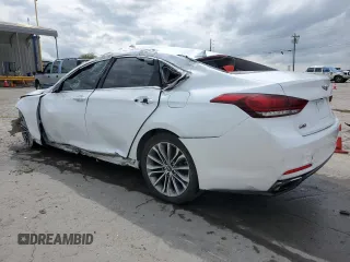 2017 Genesis G80 3.8L with VIN KMHGN4JE5HU191688, listed as a Copart auction lot 51526025 with 109,842 mi miles and Salvage Title. Bid and sale history available at carsss.com. Image 2.