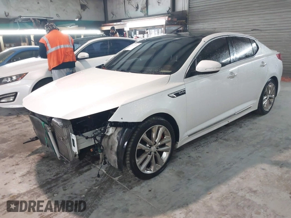 2015 Kia Optima SXL Turbo with VIN 5XXGR4A63FG408045, listed as a IAAI auction lot 41475991 with 133,263 mi miles and . Bid and sale history available at DreamBid. Image 17.