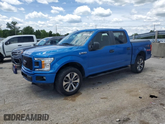 2019 Ford F-150 XL with VIN 1FTEW1EP8KFC61814, listed as a Copart auction lot 57703735 with 105,273 mi miles and Salvage title. Bid and sale history available at DreamBid. Image 1.