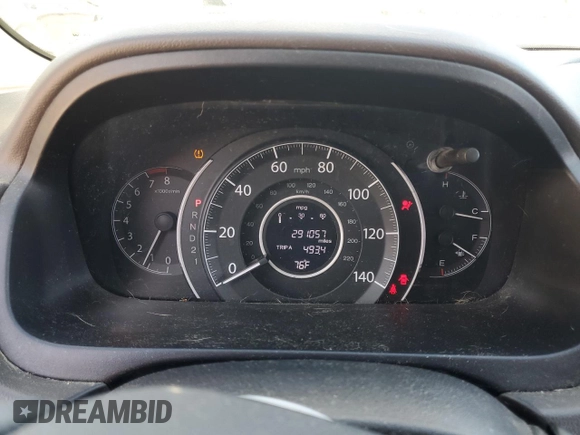 2012 Honda CR-V EX-L with VIN 5J6RM4H71CL051296, listed as a Copart auction lot 56155005 with 291,057 mi miles and Clean Title. Bid and sale history available at DreamBid. Image 9.