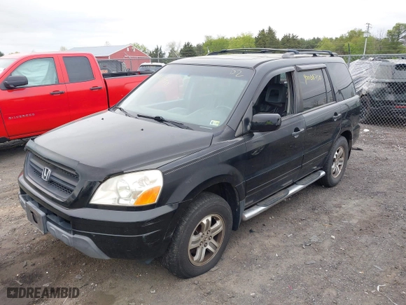 2005 Honda Pilot EX-L with NAVI with VIN 2HKYF187X5H572423, listed as a IAAI auction lot 42088750 with 203,265 mi miles. Bid and sale history available at carsss.com. Image 2.