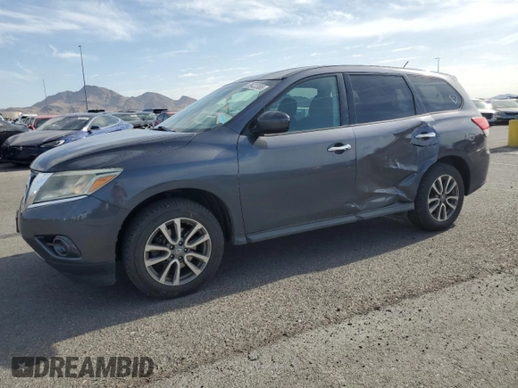 2014 Nissan Pathfinder S with VIN 5N1AR2MM6EC664002, listed as a Copart auction lot 58422385 with 173,711 mi miles and Salvage title. Bid and sale history available at DreamBid. Image 1.