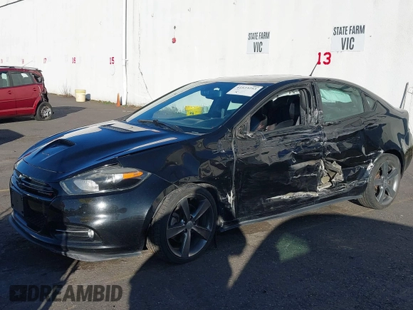 2016 Dodge Dart GT with VIN 1C3CDFEB7GD607826, listed as a IAAI auction lot 41523293 with 134,636 mi miles. Bid and sale history available at carsss.com. Image 6.