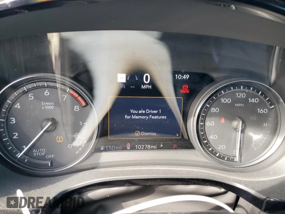 2024 Cadillac XT5 FWD Premium Luxury with VIN 1GYKNCRS6RZ718865, listed as a Copart auction lot 88272325 with 10,278 mi miles and Salvage title. Bid and sale history available at DreamBid. Image 9.