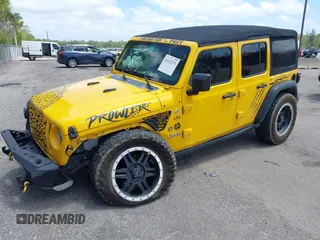 2018 Jeep Wrangler Unlimited Sport z VIN 1C4HJXDN2JW324872, wystawiony jako IAAI lot #42112231 z przebiegiem 80 412 mil mil oraz . Historia ofert i sprzedaży dostępna na DreamBid. Obrazek 2.