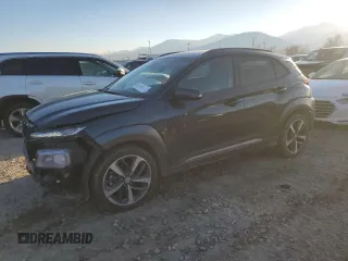 2021 Hyundai Kona Ultimate with VIN KM8K5CA50MU686931, listed as a Copart auction lot 46915445 with 43,612 mi miles and Salvage Title. Bid and sale history available at carsss.com. Image 1.