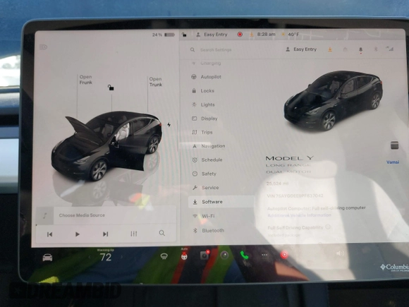 2023 Tesla Model Y Long Range z VIN 7SAYGDEE9PF637042, wystawiony jako IAAI lot #41969086 z przebiegiem 25 524 mil mil oraz . Historia ofert i sprzedaży dostępna na DreamBid. Obrazek 18.