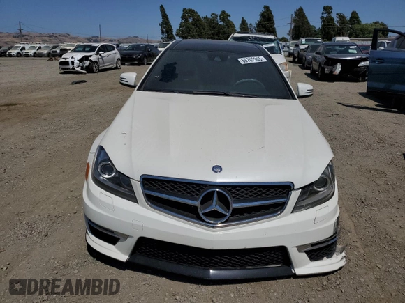 2012 Mercedes-Benz C 63 AMG with VIN WDDGJ7HB9CF814987, listed as a Copart auction lot 59702905 with 109,384 mi miles and Salvage title. Bid and sale history available at DreamBid. Image 5.