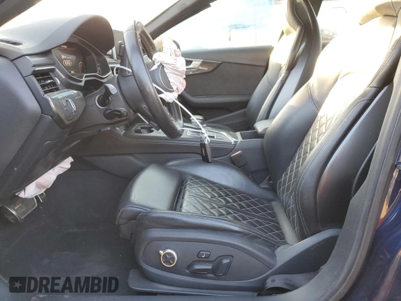 2018 Audi S4 Premium Plus with VIN WAUB4AF47JA145008, listed as a Copart auction lot 84908084 with 64,700 mi miles and Salvage Title. Bid and sale history available at carsss.com. Image 7.