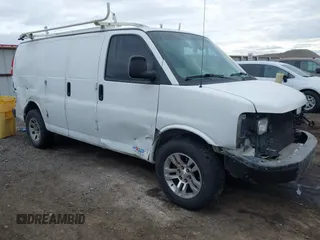 2010 Chevrolet Express Cargo Van with VIN 1GCUGADX2A1183133, listed as a IAAI auction lot 41718680 with 261,237 mi miles. Bid and sale history available at carsss.com. Image 1.