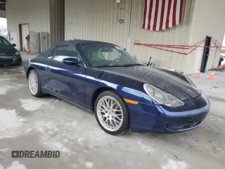 2001 Porsche 911 with VIN WP0CA29961S653641, listed as a Copart auction lot 87375084 with 116,300 mi miles and Salvage title. Bid and sale history available at DreamBid. Image 4.