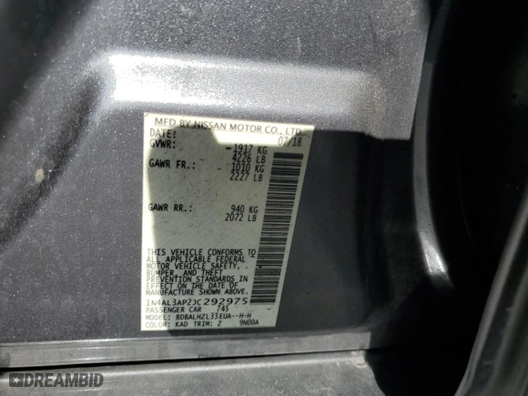 2018 Nissan Altima 2.5 SV with VIN 1N4AL3AP2JC292975, listed as a Copart auction lot 52082415 with 111,677 mi miles and Clean Title. Bid and sale history available at carsss.com. Image 12.