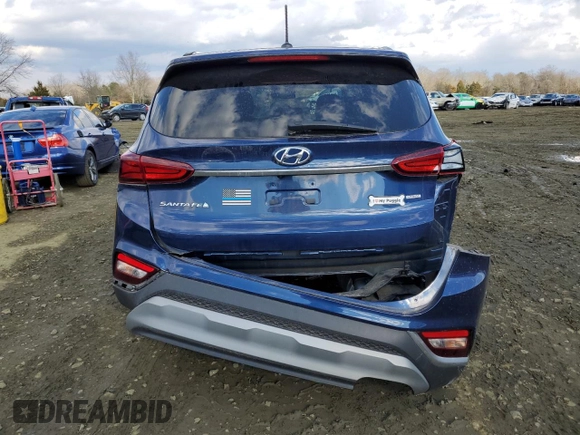 2020 Hyundai Santa Fe SE with VIN 5NMS2CADXLH183806, listed as a Copart auction lot 42103243 with 15,360 mi miles and . Bid and sale history available at DreamBid. Image 6.