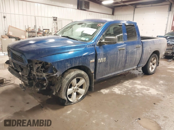 2014 Ram 1500 Express with VIN 1C6RR7FT3ES249192, listed as a IAAI auction lot 41576163 with 166,041 mi miles. Bid and sale history available at carsss.com. Image 2.