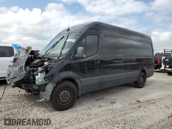 2021 Mercedes-Benz Sprinter Cargo with VIN W1Y4ECHY4MT059485, listed as a Copart auction lot 46794594 with 80,922 mi miles and . Bid and sale history available at carsss.com. Image 1.