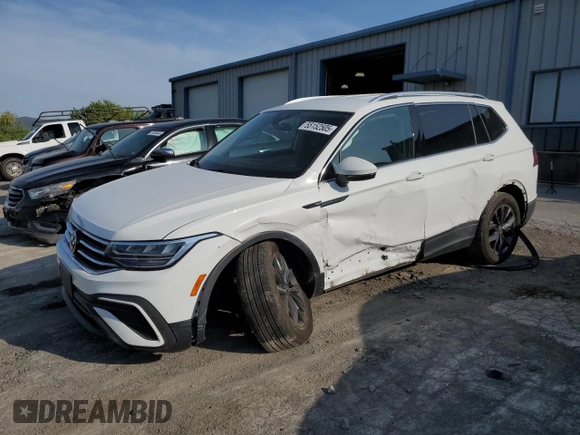 2022 Volkswagen Tiguan SE with VIN 3VV2B7AX4NM089729, listed as a Copart auction lot 55152505 with 49,135 mi miles and Salvage title. Bid and sale history available at DreamBid. Image 1.