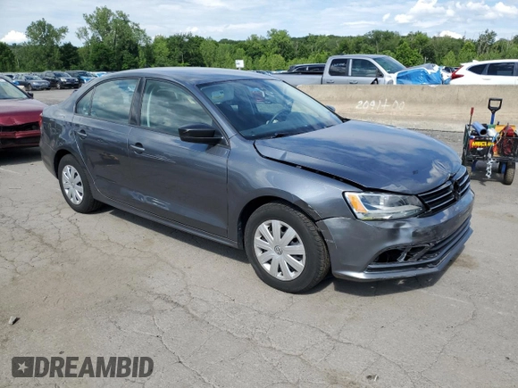 2015 Volkswagen Jetta S with VIN 3VW2K7AJ5FM327788, listed as a Copart auction lot 64034985 with 43,172 mi miles and Salvage title. Bid and sale history available at DreamBid. Image 4.