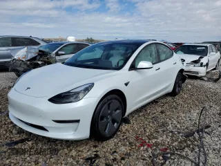 2023 Tesla Model 3 with VIN 5YJ3E1EA9PF569835, listed as a Copart auction lot 50876824 with 25,736 mi miles and Salvage Title. Bid and sale history available at DreamBid. Image 1.