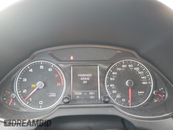 2013 Audi Q5 Premium Plus with VIN WA1LFAFP8DA007567, listed as a Copart auction lot 63413975 with 153,269 mi miles and Clean title. Bid and sale history available at DreamBid. Image 9.