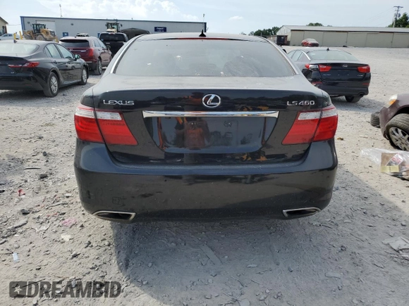 2008 Lexus LS 460 with VIN JTHBL46F985071147, listed as a Copart auction lot 61249795 with 104,373 mi miles and Salvage title. Bid and sale history available at DreamBid. Image 6.