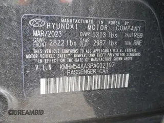 2023 Hyundai IONIQ 6 Limited with VIN KMHM54AA3PA032197, listed as a Copart auction lot 87769975 with 27,215 mi miles and Salvage Title. Bid and sale history available at carsss.com. Image 14.