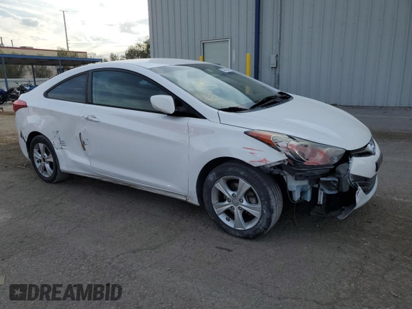2013 Hyundai Elantra Coupe GS with VIN KMHDH6AE3DU016131, listed as a Copart auction lot 74625614 with 75,332 mi miles and Non Repairable. Bid and sale history available at carsss.com. Image 4.