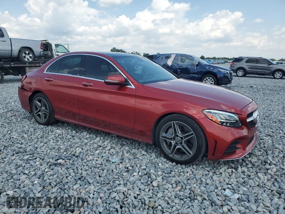 2019 Mercedes-Benz C 300 with VIN 55SWF8DB7KU317733, listed as a Copart auction lot 55562235 with 39,884 mi miles and Non repairable. Bid and sale history available at DreamBid. Image 4.