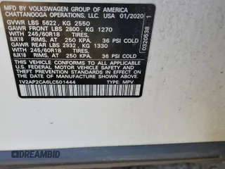 2020 Volkswagen Atlas S z VIN 1V2AP2CA6LC501444, wystawiony jako Copart lot #69373594 z przebiegiem 80 795 mil mil oraz Szkoda całkowita • Salvage title. Historia ofert i sprzedaży dostępna na DreamBid. Obrazek 13.