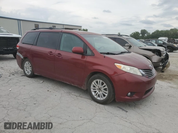 2011 Toyota Sienna XLE AAS with VIN 5TDYK3DC1BS140593, listed as a Copart auction lot 60745595 with 447,394 mi miles and Salvage title. Bid and sale history available at DreamBid. Image 4.