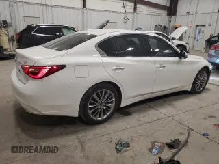 2022 Infiniti Q50 Luxe z VIN JN1EV7BR7NM340311, wystawiony jako Copart lot #53694445 z przebiegiem 12 308 mil mil oraz Szkoda całkowita • Salvage title. Historia ofert i sprzedaży dostępna na DreamBid. Obrazek 3.