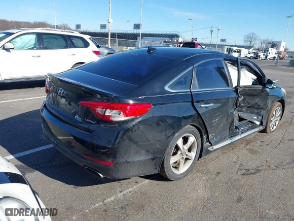 2016 Hyundai Sonata 2.4L Sport with VIN 5NPE34AF1GH410309, listed as a IAAI auction lot 38677619 with 233,330 mi miles. Bid and sale history available at carsss.com. Image 15.