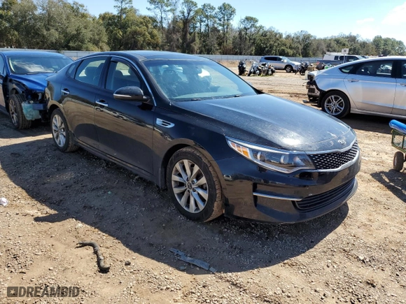 2016 Kia Optima EX with VIN 5XXGU4L32GG062427, listed as a Copart auction lot 46433225 with 98,261 mi miles and Salvage Title. Bid and sale history available at carsss.com. Image 4.