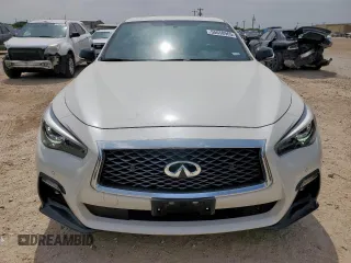 2020 Infiniti Q50 Red Sport 400 with VIN JN1FV7AR1LM660114, listed as a Copart auction lot 55658965 with 28,318 mi miles and Salvage title. Bid and sale history available at DreamBid. Image 5.