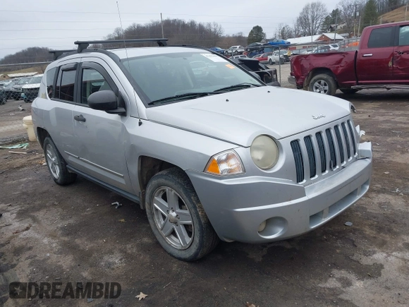 2008 Jeep Compass Sport with VIN 1J8FT47078D755562, listed as a IAAI auction lot 41493097 with 120,502 mi miles. Bid and sale history available at carsss.com. Image 1.