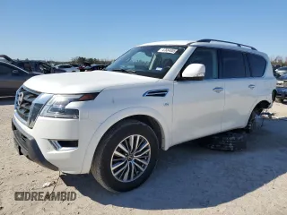 2022 Nissan Armada SV with VIN JN8AY2AD9N9675220, listed as a Copart auction lot 47884005 with 63,800 mi miles and Salvage Title. Bid and sale history available at carsss.com. Image 1.