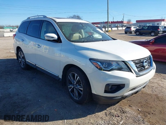 2018 Nissan Pathfinder SV with VIN 5N1DR2MN8JC618011, listed as a IAAI auction lot 41482884 with 113,915 mi miles. Bid and sale history available at carsss.com. Image 1.