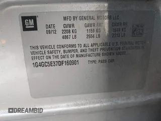 2013 Buick LaCrosse Leather with VIN 1G4GC5E37DF160901, listed as a IAAI auction lot 41811089 with 145,785 mi miles. Bid and sale history available at carsss.com. Image 9.