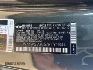 2011 MINI Hardtop S with VIN WMWSV3C57BTY11344, listed as a Copart auction lot 75827444 with 81,874 mi miles and Clean Title. Bid and sale history available at DreamBid. Image 10.