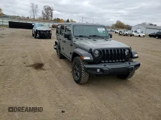 2022 Jeep Wrangler Unlimited Willys with VIN 1C4HJXDN7NW156538, listed as a Copart auction lot 79195464 with 87,081 mi miles and Salvage Title. Bid and sale history available at DreamBid. Image 12.