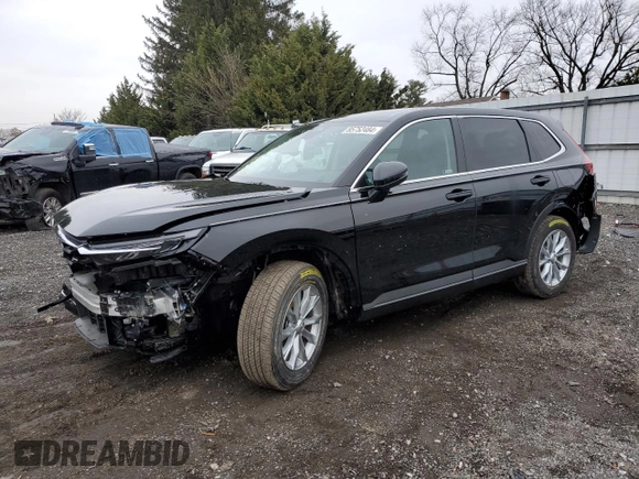 2024 Honda CR-V EX-L with VIN 2HKRS4H7XRH468926, listed as a Copart auction lot 85752484 with 5,205 mi miles and Salvage Title. Bid and sale history available at carsss.com. Image 1.