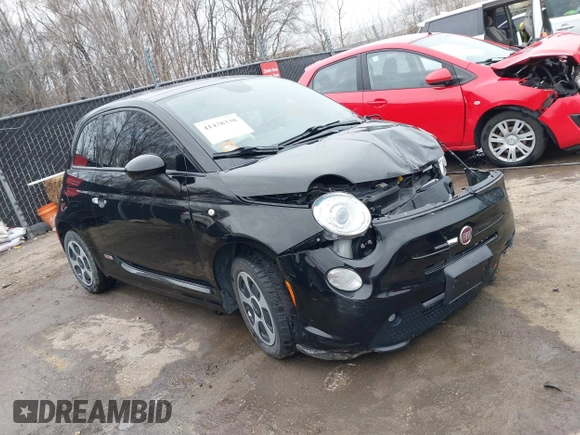 2015 FIAT 500e with VIN 3C3CFFGE7FT561599, listed as a IAAI auction lot 41478338 with 48,137 mi miles. Bid and sale history available at carsss.com. Image 1.