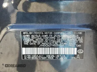 2009 Lexus IS 250 with VIN JTHCK262195031509, listed as a Copart auction lot 45559355 with Not Provided miles and Salvage Title. Bid and sale history available at carsss.com. Image 13.