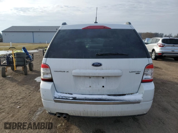2008 Ford Taurus X Limited z VIN 1FMDK06W38GA11709, wystawiony jako Copart lot #44803015 z przebiegiem 134 406 mil mil oraz Czysty tytuł • Clean title. Historia ofert i sprzedaży dostępna na DreamBid. Obrazek 6.