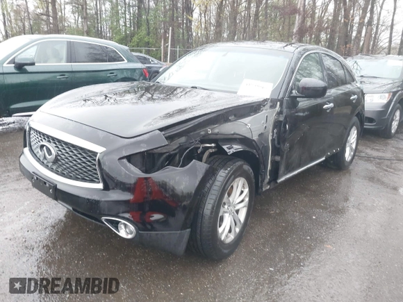 2017 Infiniti QX70 with VIN JN8CS1MW4HM413401, listed as a IAAI auction lot 41948069 with 105,062 mi miles. Bid and sale history available at carsss.com. Image 6.