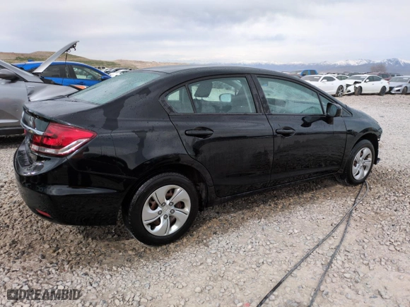 2015 Honda Civic Sedan LX with VIN 19XFB2F51FE076426, listed as a Copart auction lot 50901575 with 0 mi miles and Salvage Title. Bid and sale history available at carsss.com. Image 3.
