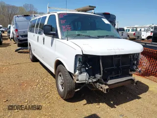 2015 Chevrolet Express Passenger LT z VIN 1GAZG1FG7F1107927, wystawiony jako IAAI lot #41876551 z przebiegiem 185 472 mil mil oraz . Historia ofert i sprzedaży dostępna na DreamBid. Obrazek 1.